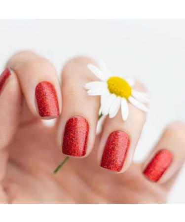 AVOA Beauty Nail Foil - Red As A Ruby | Glitter Red Nail Wraps | Long-lasting Self-Adhesive 16 Pack - Buy Online on GoSupps.com