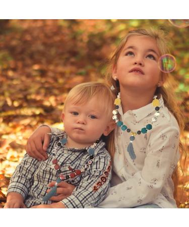 Sensory Kids Chew Necklaces 2 Pack - Silicone Teething & Nursing Breastfeeding Toys | BPA Free, Freezable, Dishwasher Safe - Buy Online on GoSupps.com
