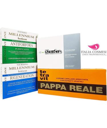 Softening and revitalizing lotion advanced formula for the maintenance and care of hair with menthol 7 ampoules of 10 ml professional Millennium line - Buy Online on GoSupps.com