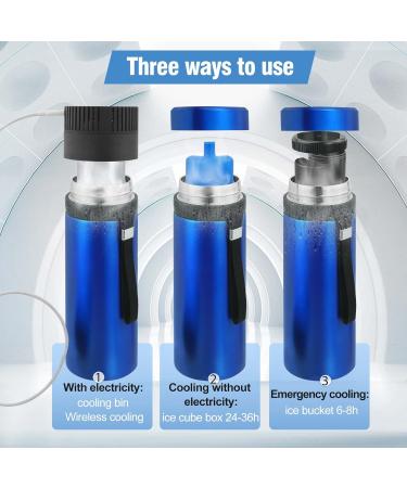 Portable Insulin Cooler Travel Case - TSA Approved, 900ml Capacity, USB Diabetes Travel Case with Automatic Temperature Control - Blue - Buy Online on GoSupps.com