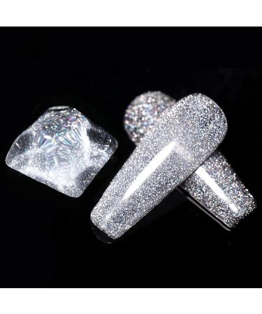 UR SUGAR Reflective Silver Glitter Gel Nail Polish - Sparkling Shimmery Diamond UV Gel Varnish for Halloween Manicure - Buy Online on GoSupps.com
