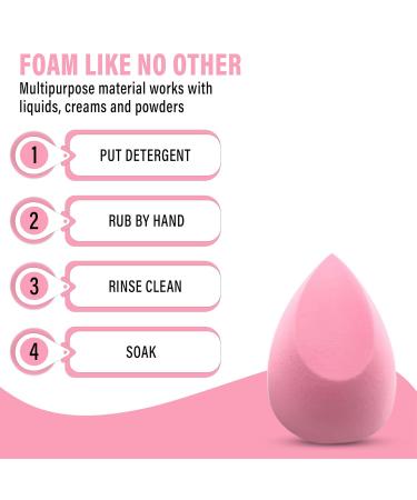 Buy SAA Makeup Sponge - Light Pink Nude Blender Latex-Free Super Soft Beauty Sponge for Liquid Foundation - 2pcs - Buy Online on GoSupps.com