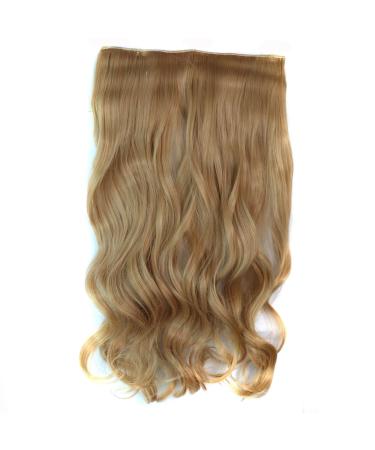 Clip in Hair Extensions 24Inch Synthetic Long Wavy Wig Clip in Hair Extensions with 5 Clips in Hair Extensions Long Wavy Synthetic Hairpieces for Women Clip in Extensions (Color : 5C-88M27 Size : 2 24inches 5C-88M27