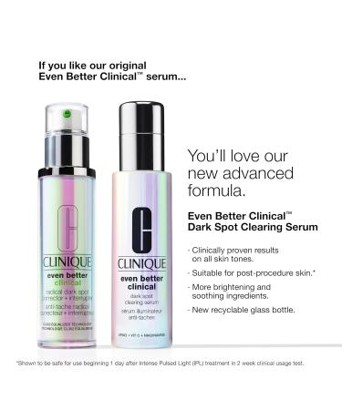 Clinique Even Better Clinical Dark Spot Clearing Vitamin C Face Serum For All Skin Types | Brightening + Soothing 1 Fl Oz - Mini Travel Size New Formulation - Buy Online on GoSupps.com