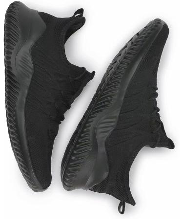 Men's Slip-on Running Shoes | Lightweight Breathable Sneakers | Size 13 All Black - Buy Online on GoSupps.com