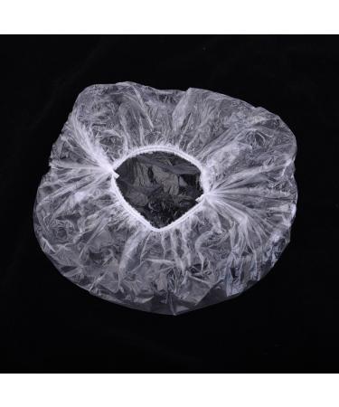 okdeals Hair Processing Caps Disposable Plastic Shower Caps 100 Pack Clear Elastic Band Bath Cap for for Perms Coloring and Conditioners - Buy Online on GoSupps.com