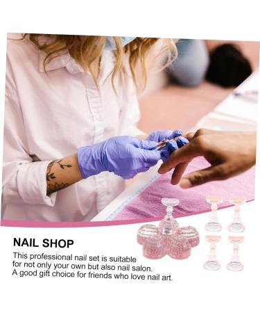 minkissy 1 Set Chess Practice Seat Nail Art Practice Holder Fingernail Display Stand Nail Art Display Rack Pedicure Stand Nail Practice Stand Manicure Practice Rack Acrylic Magnetic Bracket 2x1cm Pink - Buy Online on GoSupps.com