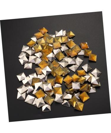 COHEALI 200 Pcs Metal Studs Pyramid Studs Flat Back Metal Spikes Rivet Studs Square Nail Self Made Hot Sheet Silverx2pcs Size 2x2pcs - Buy Online on GoSupps.com