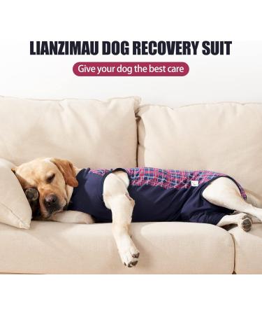 Buy Lianzimau Post-Op Dog Body Shirt for Male Dogs - XL Protective Medical Clothing - Navy Blue - One-Piece After Castration Recovery Gear - Buy Online on GoSupps.com