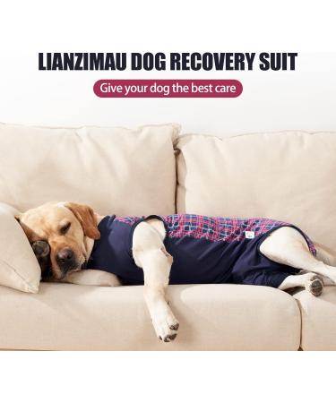 Shop Lianzimau Dog Dividers - Breathable Surgical Skin Protection & Anti-Losing Cone XXL Navy Blue | Ideal E-Collar Alternative - Buy Online on GoSupps.com