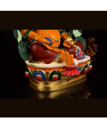 Buddha Statue Beautiful Painted Buddha Statue Copper God of Fortune Chinese New Gift Attract Wealth and Good Luck Buddha Figurine Home Decor Statue Garden Buddha Statues - Buy Online on GoSupps.com