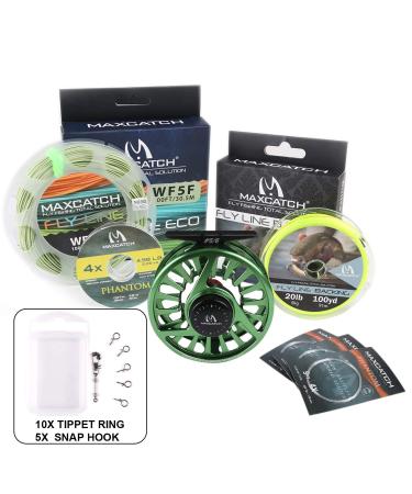 Maximumcatch Flying roll Avid series flying roles large arbor fishing roll in 1/3 3/4 5/6 7/8 9/10WT 5 color choice (green roll+cords combo 5/6wt)