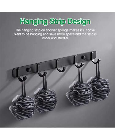 Umitive 4Pcs Black Mesh Loofah Body Exfoliating Brush Set - Shower Sponge Bath Poufs for Comfortable Bathing - Buy Online on GoSupps.com