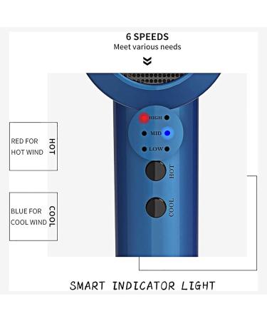 Portable Cordless Hair Dryer Hand-held Wireless Hair Dryer Rechargeable Blow Dryer for Blowing Hair Painting Drying Blue - Buy Online on GoSupps.com