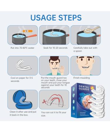 Leogony 6PCS Tooth Guard for Grinding Teeth at Night Bruxism Mouth Guard Night for Adults & Kids Reusable Mouthguard for Sleeping - Buy Online on GoSupps.com