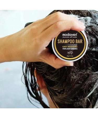 Grey Reducing Hair Bar Shampoo - Bamboo Charcoal Treatment for Gray Hair 2.15 Oz - Buy Online on GoSupps.com