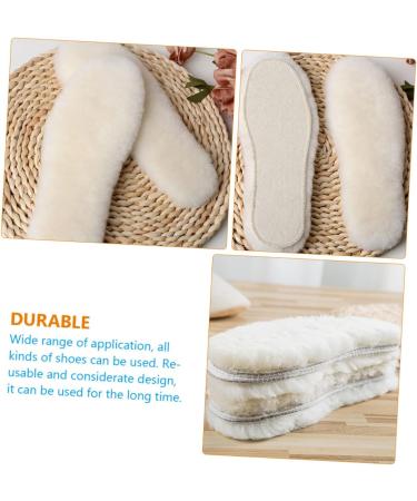 NOLITOY 3 Pairs Wool Insoles for Sneakers and Winter Boots - Warm Fleece Shoe Cushions for Ultimate Comfort - 25x8.8cm - Perfect Winter Shoe Parts - Buy Online on GoSupps.com