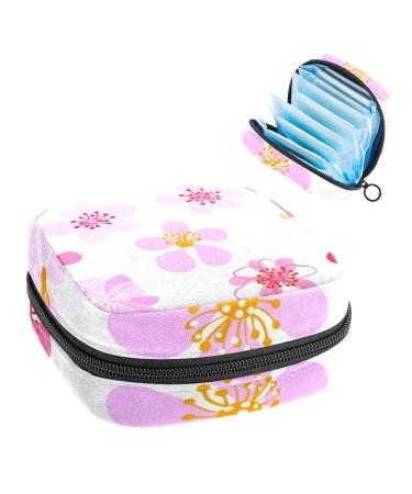 Sanitary Napkin Storage Bags Nursing Pad Holder Flowers Portable Period Kit Bag Feminine Product Pouch for Women Girls Color2