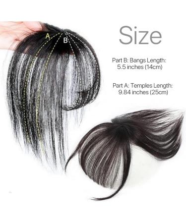 VANANA 3D Seamless Air Bangs Women Clip on Thin Hair Bangs Synthetic Invisible Hair Extension Straight Front Fringe for Daily Look (Dark Brown) - Buy Online on GoSupps.com