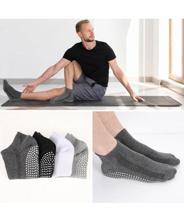 NewoFview Anti-Slip Stopper Socks for Men & Women - 4 Pairs of Grip Socks for Yoga Ballet Pilates & Fitness - Buy Online on GoSupps.com