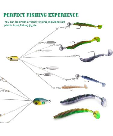 FREGITO 5 Arms Alabama Umbrella Rig Fishing Bass Kit - 62pcs Trout Salmon Lures Bait Rigs - Buy Online on GoSupps.com