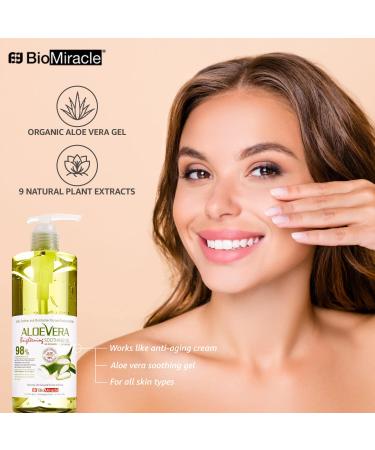 BioMiracle Aloe Vera Soothing Mist - Deep Hydration & Anti-Aging - 1 Spray Bottle - Buy Online on GoSupps.com
