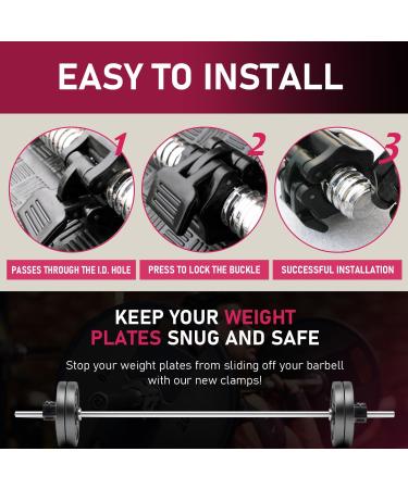 Buy Taeku Dumbbell Closures - Professional 2-Piece Barbell Clips & Quick Lock Clamps for Stronglift Training (30mm) - International Shipping Available - Buy Online on GoSupps.com