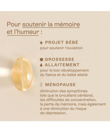 Omega 3 Dha Vegan Algae Oil 30 Capsules - For Pregnancy Baby Wellness Postpartum - 250mg per Capsule - Pure and Stable - Women's Supplement - Omega 3 Fatty Acid - Made in France Jolly Mama - Buy Online on GoSupps.com