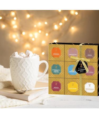 Christmas Hot Chocolate Gift Set | 9Pk Assorted Hot Choc Mallows Cookies Candy Canes in Gift Box | Christmas Food Gift for Kids Women Men | Hot Chocolate Station | Stocking Fillers Xmas Hampers - Buy Online on GoSupps.com
