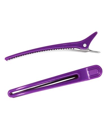 Professional Hairdresser's Purple Sectioning Clips (x10)