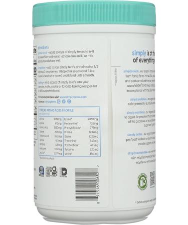 Simply Tera's Organic Plain Lactose-Free Whey Protein - 12 OZ | Premium Quality International Shipping - Buy Online on GoSupps.com