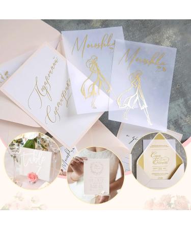 200 Sheet Save The Date Cards for Weddings Invitations Vellum Transparent Paper Clear Vellum Paper DIY Transparent Printable Tracing Paper for Wedding Reception Invitations Envelopes(4x6 Inches) 200Pcs 4x6Inch - Buy Online on GoSupps.com