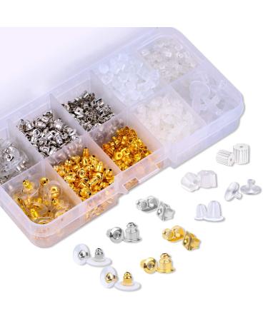 Silicone Clear Earring Backs 1200 Pieces Bullet Earring Clutch by Yalis  Bullet Clutch*1200
