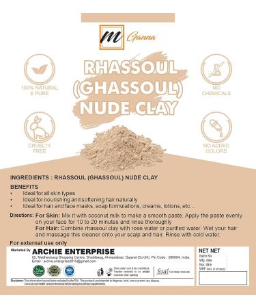 Moroccan Rhassoul Clay Powder 100g - 100% Natural for Hair & Face Masks, Scrubs, Soap Making - Buy Online on GoSupps.com