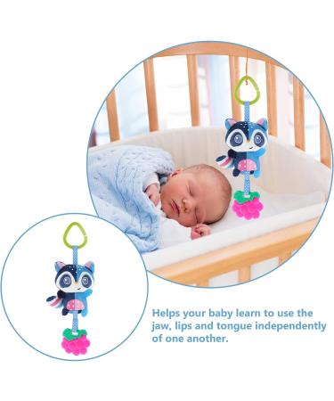 ORFOFE Silicone Grinding Teether Pendant Molar Bell for Baby Teething - Blue 26X8CM - Buy Online on GoSupps.com