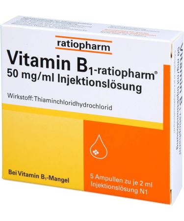 Buy VITAMIN B1 ratiopharm 50mg/ml Injection Ampoules 5x2 ml - Fast International Shipping - Buy Online on GoSupps.com