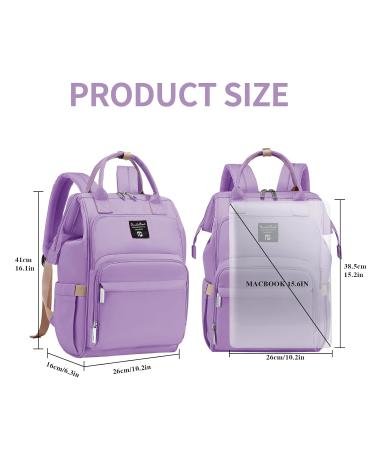 Pomelo Baby Diaper Backpack - Large Capacity Nappy Bag with Changing Pad (Lavender) for On-the-Go Care - Buy Online on GoSupps.com