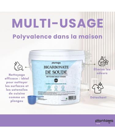PLANTAWA Household Baking Soda 4.3 kg | Multi-Purpose Baking Soda | Stain Remover Whitening and Eliminates Odors and Grease - Buy Online on GoSupps.com