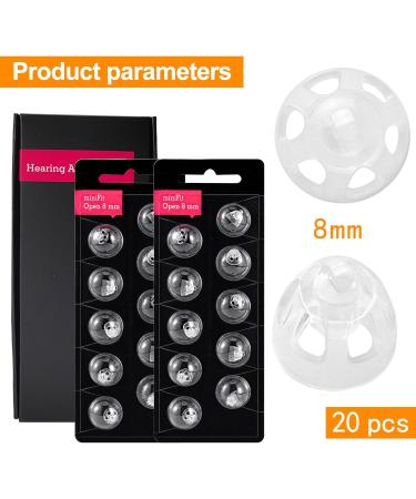 20 Pieces Hearing Aid Domes 8mm Hearing Aids for Adults Accessories Silicone Ear Tips Layer Closed Type Domes Washable Anti Static Ear Tips Hearing Aid Domes for Hearing Aid Replace Parts Black - Buy Online on GoSupps.com