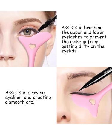 Eyeliner Stencils Wing Tips Eyeliner Aid Eyebrow Pencil Stencil Reusable Eye Liner Shadow Guide Template Multifunctional Lazy Quick Makeup Tool(Pink) - Buy Online on GoSupps.com