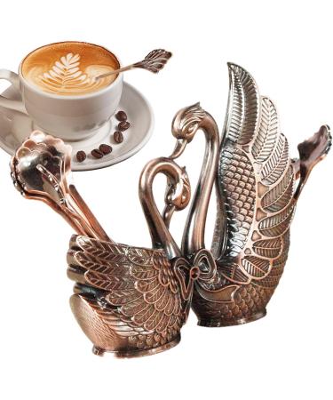 Exquisite Silverware Holder & Swan Spoon Holder | 13 Sets Red Antiquity Cutlery Accessories for Weddings Parties & Daily Use - Buy Online on GoSupps.com
