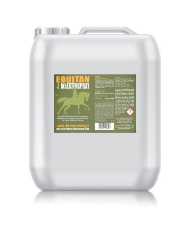 Florage Equitan insect spray 5L Canister natural protection for horses and riders effective against flies mosquitoes brakes ticks etc. effects by essential oils vegan 500ml equitan 5l - Buy Online on GoSupps.com