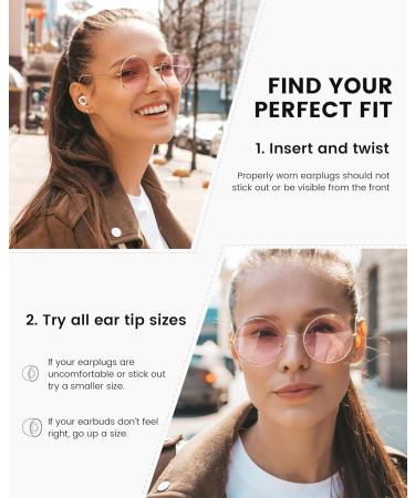 Buy Ear Plugs for Noise Reduction - Reusable 25dB-30dB Soft Earplugs with 6 Tips for Sleeping Studying & Concerts - International Shipping Available - Buy Online on GoSupps.com