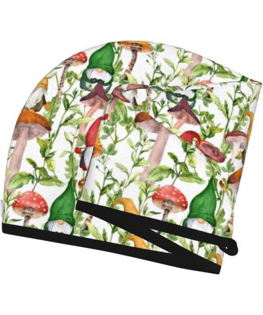 Super Absorbent Mushroom Gnomes Microfiber Hair Towel Wrap - Quick Dry Coral Velvet for Women with Long Curly & Thick Hair - Buy Online on GoSupps.com