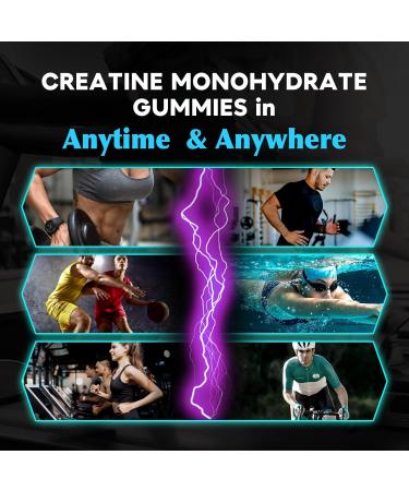 duwhot Sugar Free Creatine Monohydrate Gummies 5g | Muscle Growth & Recovery | Vegan Mixberry Flavor - 120 Count - Buy Online on GoSupps.com