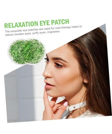 FRCOLOR 2pcs Eye Patch Ice Pack for Face and Breastmilk - Cooling Eye Pad for Hydrating and Compress - Green, 6.5X6.5X0.5CM - Buy Online on GoSupps.com