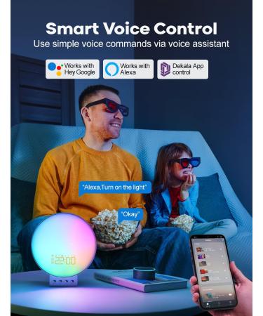 DEKALA LIGHTWACKER: Smart Sunrise Alarm Clock & Wireless Charger - Touch/App Control for Kids & Adults - Alexa Compatible - Buy Online on GoSupps.com