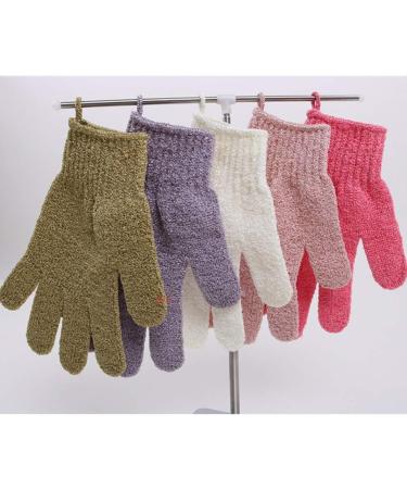 Milisten Exfoliating Bath Mittens - 5 Pairs Shower Sponge Body Scrubber Gloves for Smooth Skin - International Shipping Available - Buy Online on GoSupps.com