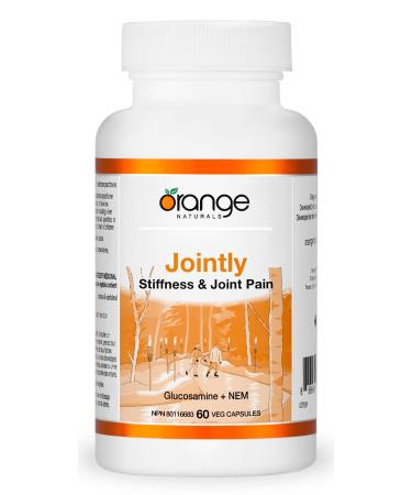 Orange Naturals Glucosamine + NEM 60 Caps - Joint Support Supplement with Natural Egg Membrane - Supports Flexibility and Mobility - Glucosamine and NEM Formula for Knee and Joint Stiffness