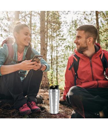 Gobesty 750ml Stainless Steel Protein Shaker Bottle | Fitness Shaker Cup with Mixing Ball | Durable Sports Water Bottle for Men & Women - International Shipping Available - Buy Online on GoSupps.com